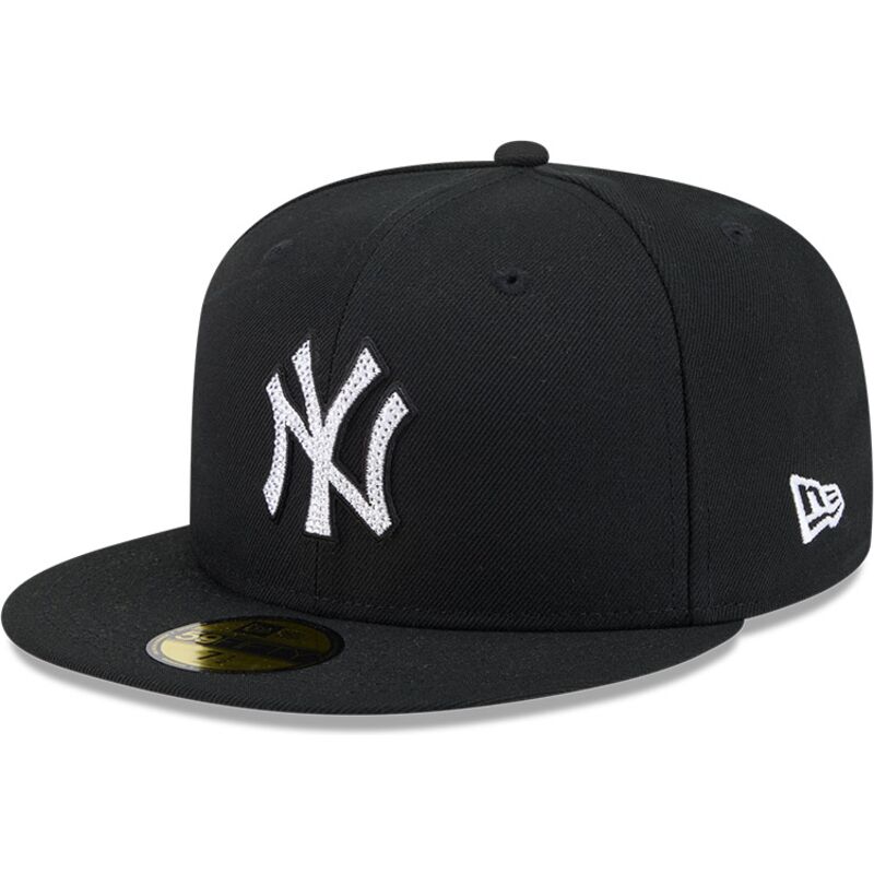 czapki-plaska-czarny-dopasowany-59fifty-rhinestone-badge-new-york-yankees-mlb-new-era