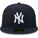 czapki-plaska-granatowy-dopasowany-59fifty-side-script-new-york-yankees-mlb-new-era