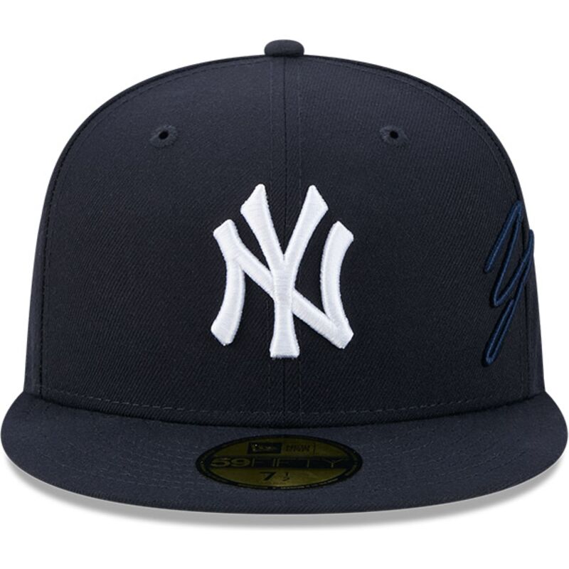 czapki-plaska-granatowy-dopasowany-59fifty-side-script-new-york-yankees-mlb-new-era czapki-plaska-granatowy-dopasowany-59fifty-side-script-new-york-yankees-mlb-new-era