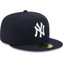 czapki-plaska-granatowy-dopasowany-59fifty-side-script-new-york-yankees-mlb-new-era