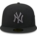czapki-plaska-czarny-dopasowany-59fifty-side-script-new-york-yankees-mlb-new-era