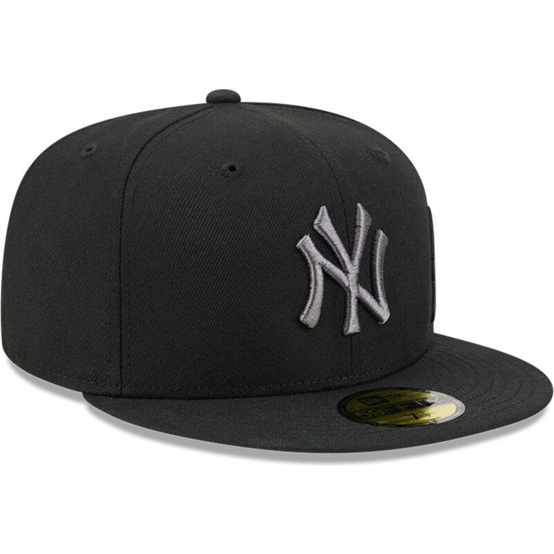 czapki-plaska-czarny-dopasowany-59fifty-side-script-new-york-yankees-mlb-new-era