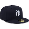 czapki-plaska-granatowy-dopasowany-59fifty-rhinestone-badge-new-york-yankees-mlb-new-era