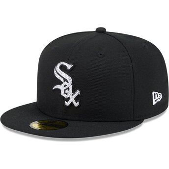 Czapki płaska czarny dopasowany 59FIFTY Rhinestone Badge Chicago White Sox MLB New Era
