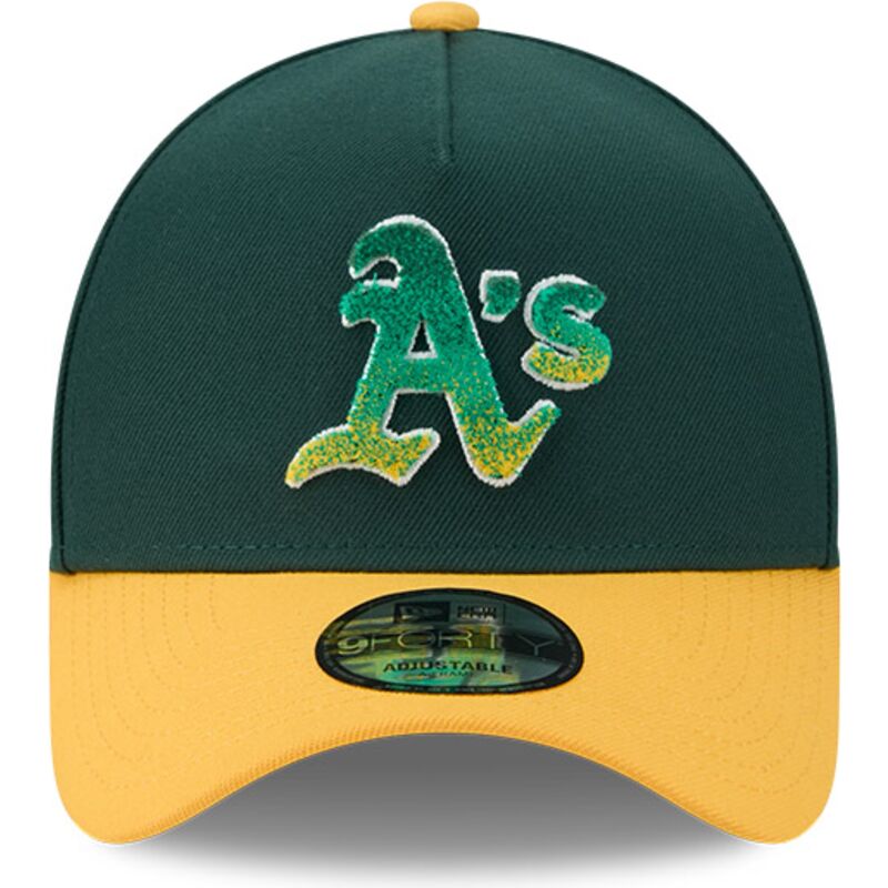 czapki-zakrzywiona-zielony-snapback-9forty-a-frame-na-lifestyle-f1-oakland-athletics-mlb-new-era