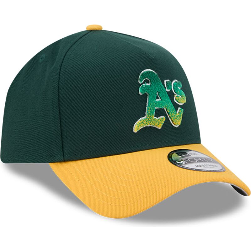 czapki-zakrzywiona-zielony-snapback-9forty-a-frame-na-lifestyle-f1-oakland-athletics-mlb-new-era