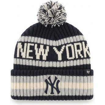 Czapki pompon granatowy Bering Cuff Knit New York Yankees MLB 47 Brand