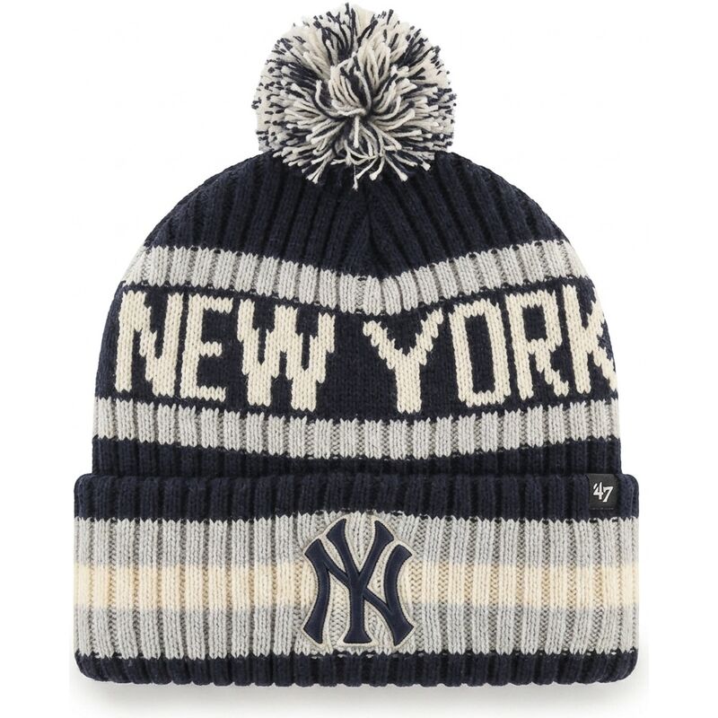 czapki-pompon-granatowy-bering-cuff-knit-new-york-yankees-mlb-47-brand