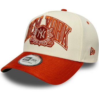 Czapki zakrzywiona beżowy snapback E Frame Wordmark Suede New York Yankees MLB New Era