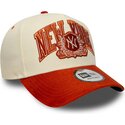 czapki-zakrzywiona-bezowy-snapback-e-frame-wordmark-suede-new-york-yankees-mlb-new-era