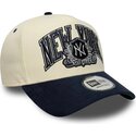 czapki-zakrzywiona-bezowy-snapback-e-frame-wordmark-suede-new-york-yankees-mlb-new-era