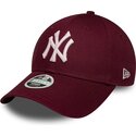 czapki-zakrzywiona-czerwony-tasma-regulowana-rosa-9forty-metallic-new-york-yankees-mlb-new-era