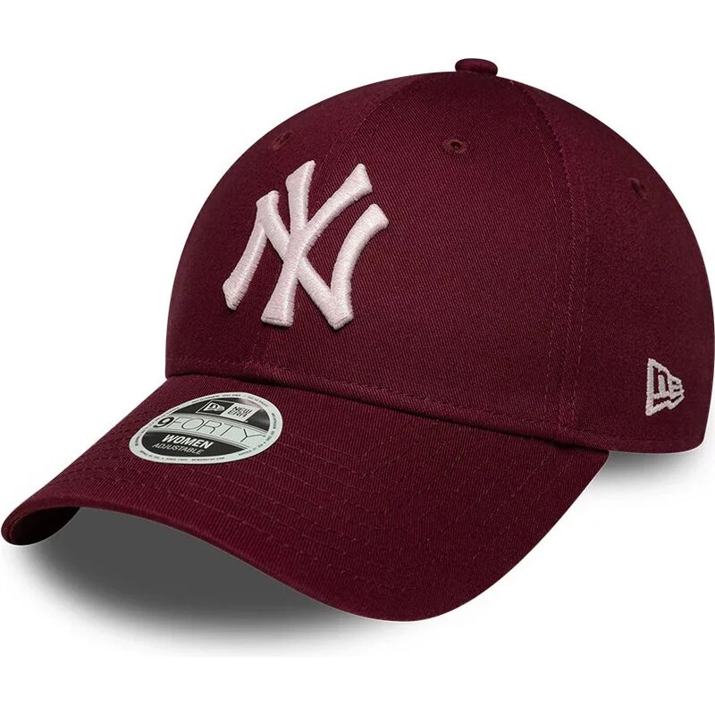 czapki-zakrzywiona-czerwony-tasma-regulowana-rosa-9forty-metallic-new-york-yankees-mlb-new-era