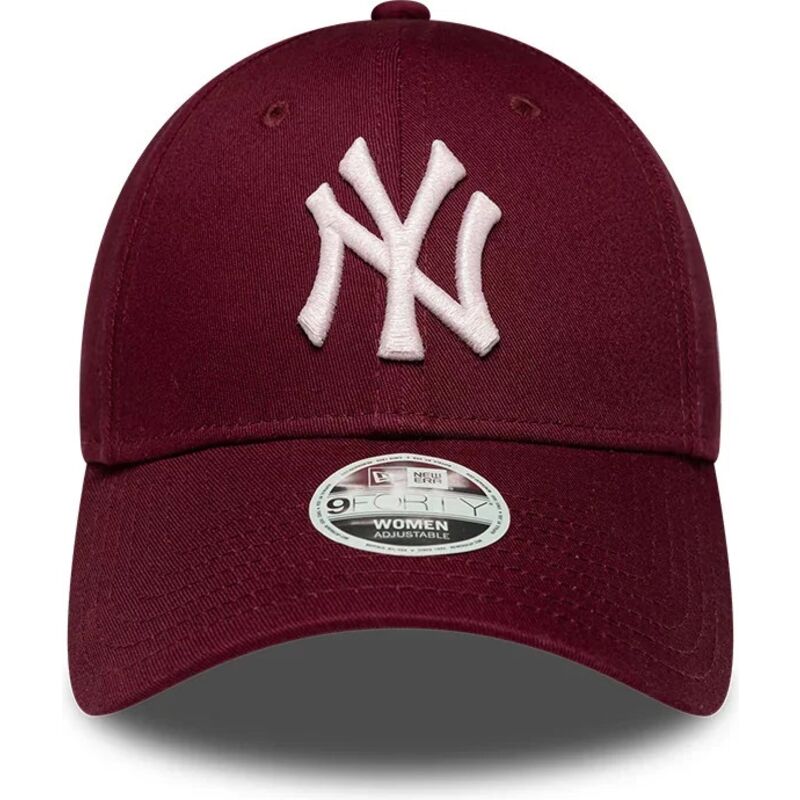 czapki-zakrzywiona-czerwony-tasma-regulowana-rosa-9forty-metallic-new-york-yankees-mlb-new-era