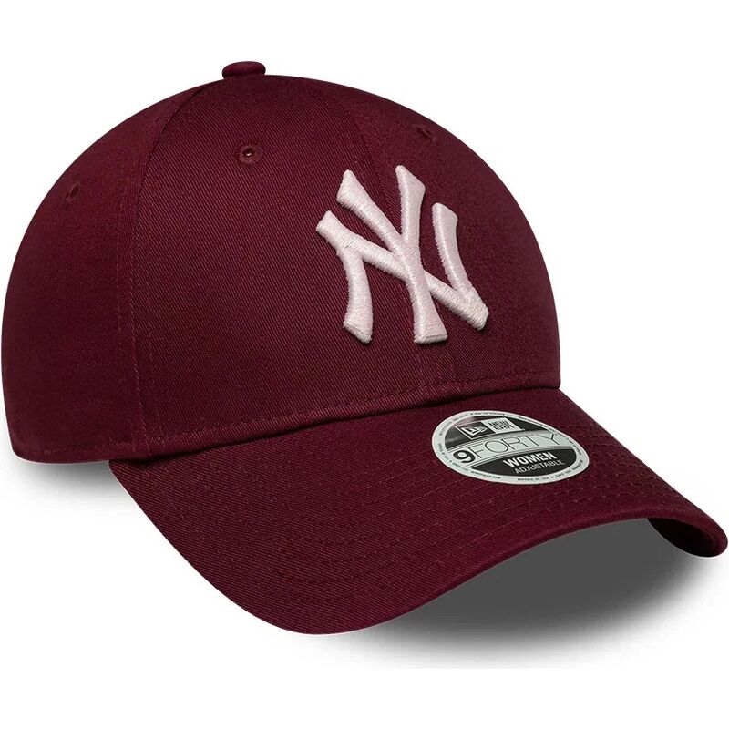 czapki-zakrzywiona-czerwony-tasma-regulowana-rosa-9forty-metallic-new-york-yankees-mlb-new-era