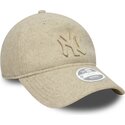 czapki-zakrzywiona-bezowy-tasma-regulowana-9twenty-a-frame-melton-luxe-new-york-yankees-mlb-new-era