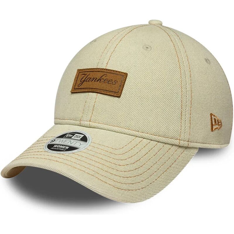 czapki-zakrzywiona-bezowy-tasma-regulowana-9twenty-denim-new-york-yankees-mlb-new-era