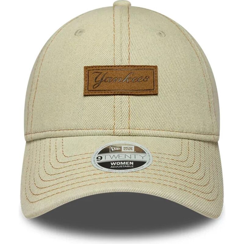 czapki-zakrzywiona-bezowy-tasma-regulowana-9twenty-denim-new-york-yankees-mlb-new-era
