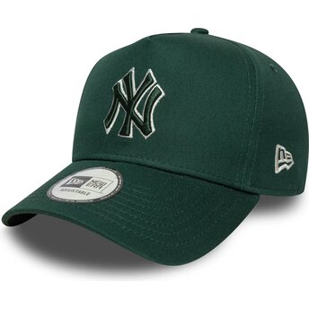 Czapki zakrzywiona zielony snapback E Frame Team Outline New York Yankees MLB New Era