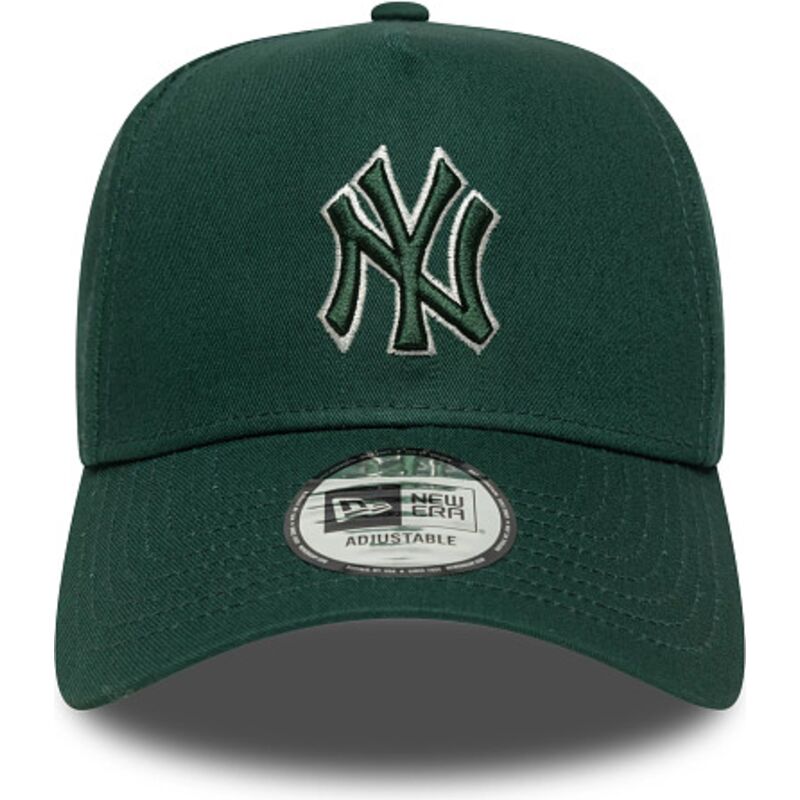 czapki-zakrzywiona-zielony-snapback-e-frame-team-outline-new-york-yankees-mlb-new-era