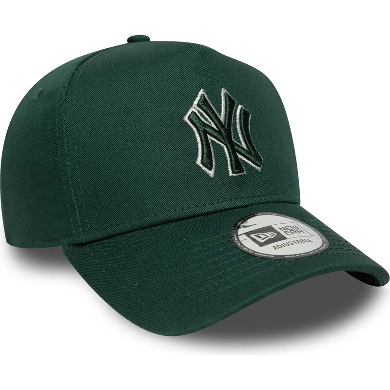 czapki-zakrzywiona-zielony-snapback-e-frame-team-outline-new-york-yankees-mlb-new-era