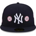 czapki-plaska-granatowy-dopasowany-59fifty-spike-lee-patches-new-york-yankees-mlb-new-era