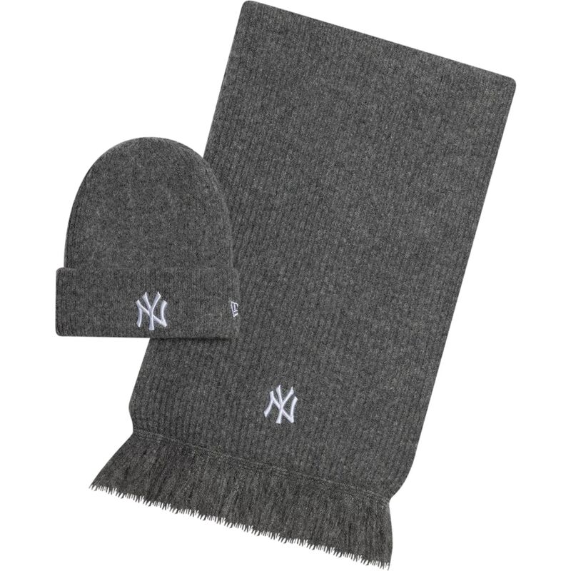 czapki-szary-bufanda-knit-set-new-york-yankees-mlb-new-era