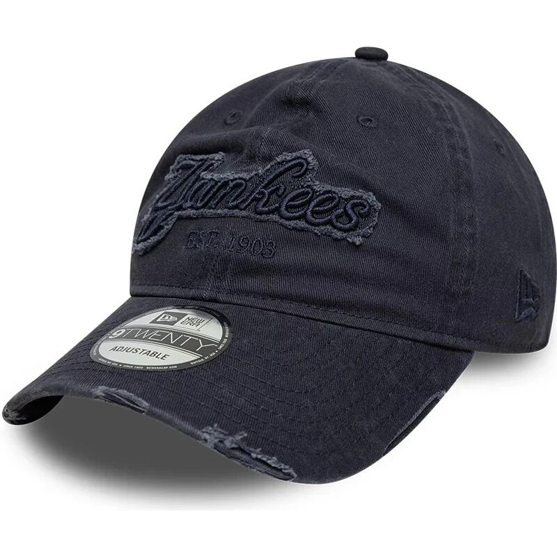 czapki-zakrzywiona-granatowy-tasma-regulowana-9twenty-distress-wordmark-new-york-yankees-mlb-new-era