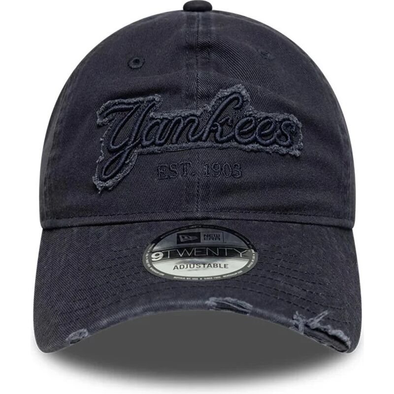 czapki-zakrzywiona-granatowy-tasma-regulowana-9twenty-distress-wordmark-new-york-yankees-mlb-new-era