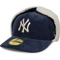 czapki-zakrzywiona-granatowy-dopasowany-59fifty-cord-dog-ear-new-york-yankees-mlb-new-era