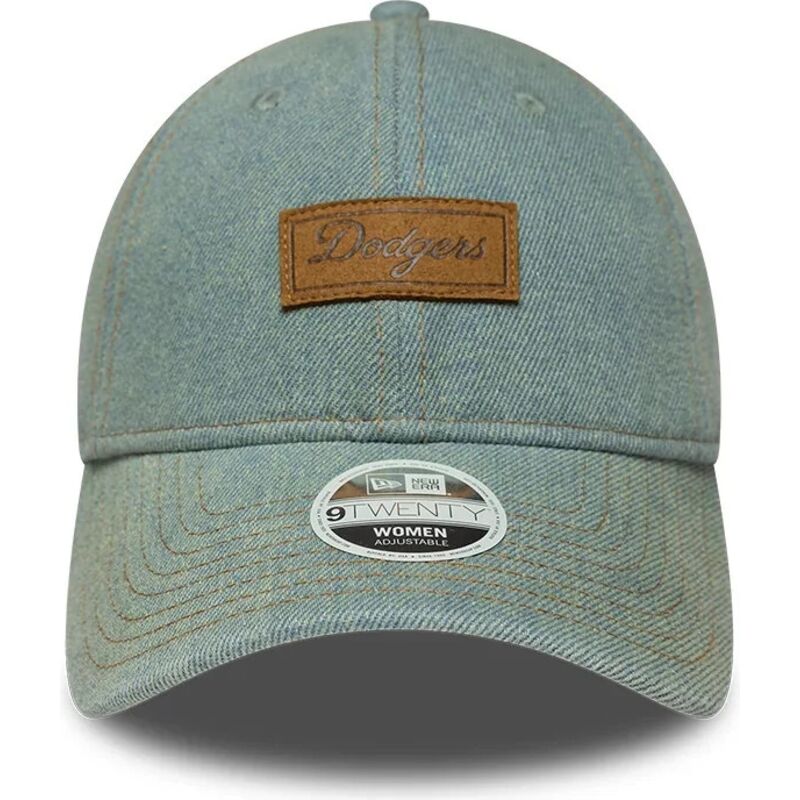 czapki-zakrzywiona-niebieski-tasma-regulowana-9twenty-denim-los-angeles-dodgers-mlb-new-era