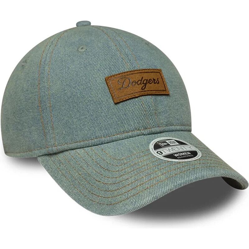 czapki-zakrzywiona-niebieski-tasma-regulowana-9twenty-denim-los-angeles-dodgers-mlb-new-era