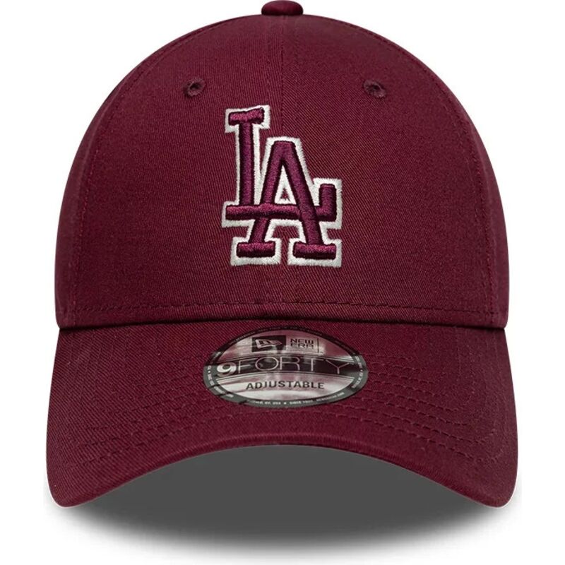 czapki-zakrzywiona-czerwony-tasma-regulowana-9forty-team-outline-los-angeles-dodgers-mlb-new-era