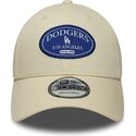 czapki-zakrzywiona-krem-tasma-regulowana-9forty-patch-los-angeles-dodgers-mlb-new-era