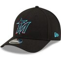 czapki-zakrzywiona-czarny-snapback-9forty-m-crown-player-replica-miami-marlins-mlb-new-era