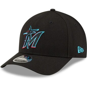 Czapki zakrzywiona czarny snapback 9FORTY M-Crown Player Replica Miami Marlins MLB New Era
