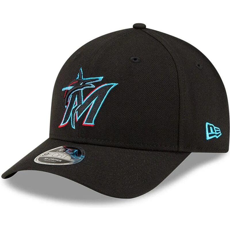 czapki-zakrzywiona-czarny-snapback-9forty-m-crown-player-replica-miami-marlins-mlb-new-era