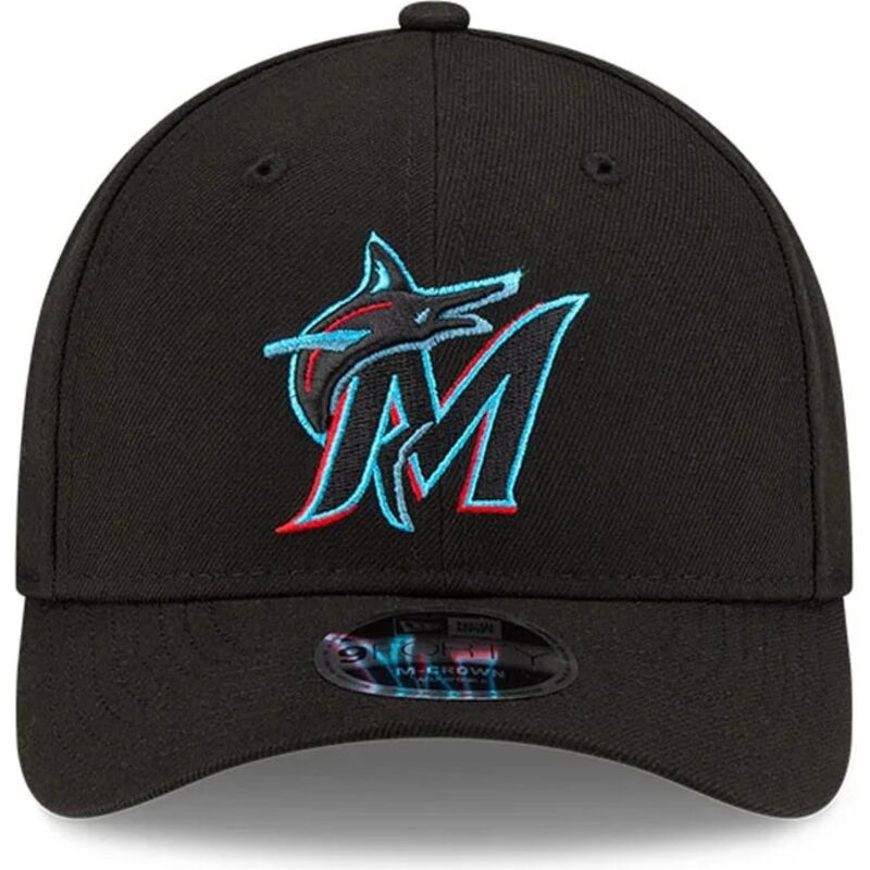czapki-zakrzywiona-czarny-snapback-9forty-m-crown-player-replica-miami-marlins-mlb-new-era