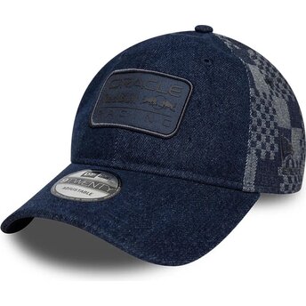 Czapki zakrzywiona granatowy taśma regulowana 9TWENTY Patterned Denim Red Bull Racing Formula 1 New Era