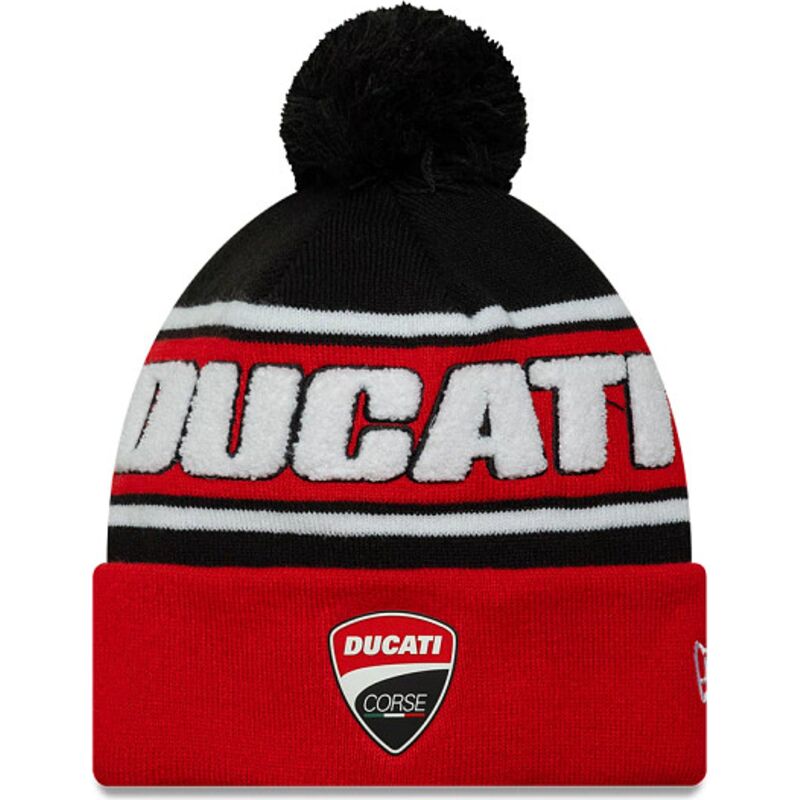czapki-pompon-czerwony-sports-knit-ducati-motor-motogp-new-era czapki-pompon-czerwony-sports-knit-ducati-motor-motogp-new-era