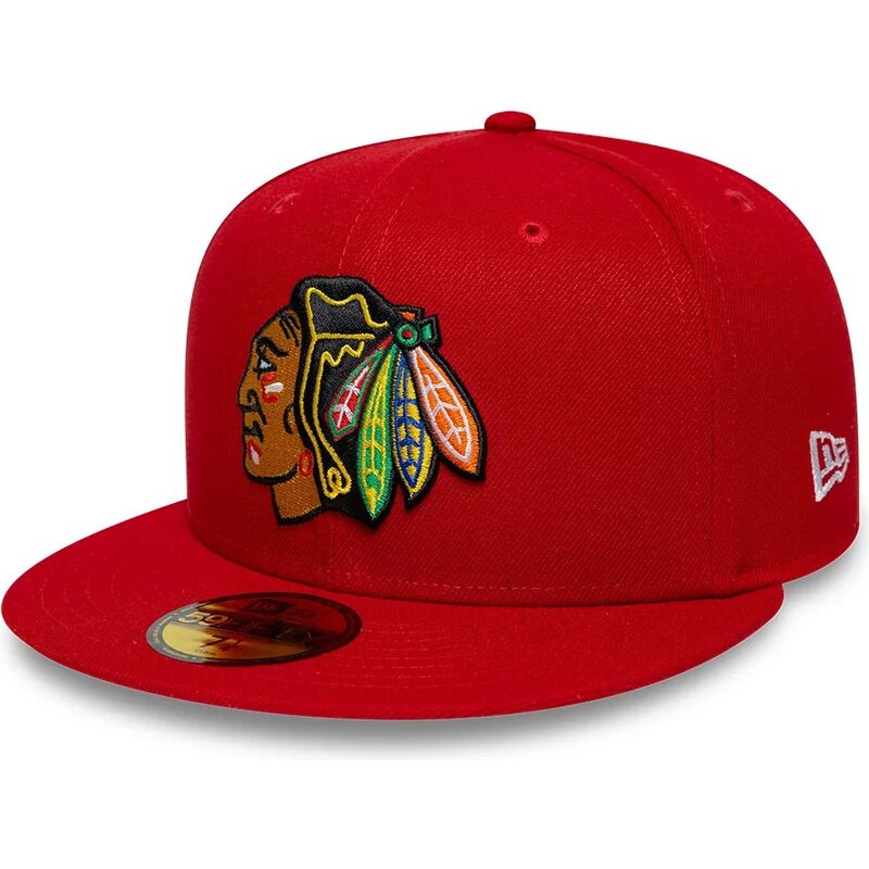 czapki-plaska-czerwony-dopasowany-59fifty-basic-chicago-blackhawks-nhl-new-era