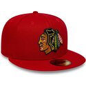 czapki-plaska-czerwony-dopasowany-59fifty-basic-chicago-blackhawks-nhl-new-era