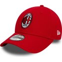 czapki-zakrzywiona-czerwony-tasma-regulowana-dla-dziecka-9forty-core-ac-milan-serie-a-new-era