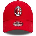 czapki-zakrzywiona-czerwony-tasma-regulowana-dla-dziecka-9forty-core-ac-milan-serie-a-new-era