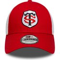 czapki-zakrzywiona-czerwony-tasma-regulowana-9forty-league-stade-toulousain-top-14-new-era