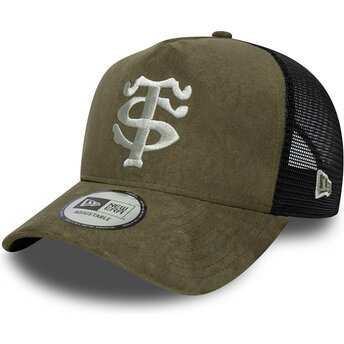 Czapki zakrzywiona zielony snapback E Frame Faux Suede Stade Toulousain Top 14 New Era