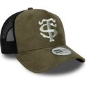 czapki-zakrzywiona-zielony-snapback-e-frame-faux-suede-stade-toulousain-top-14-new-era