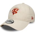 czapki-zakrzywiona-bezowy-tasma-regulowana-9twenty-faux-suede-stade-toulousain-top-14-new-era