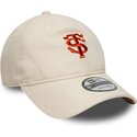 czapki-zakrzywiona-bezowy-tasma-regulowana-9twenty-faux-suede-stade-toulousain-top-14-new-era