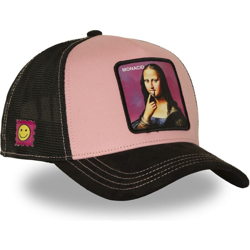 czapki-zakrzywiona-roz-snapback-acid-art1-monacid-mona-lisa-famous-capslab